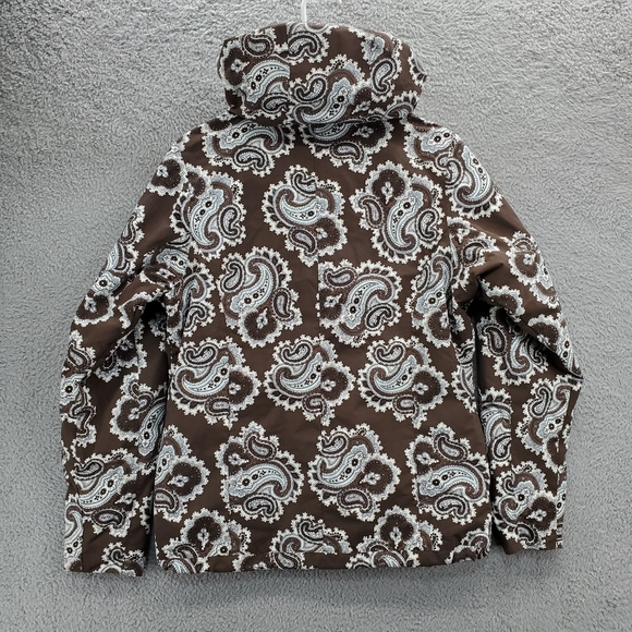Burton Women's Hooded Snowboard Ski Jacket Size Medium Brown Paisley - Picture 10 of 13